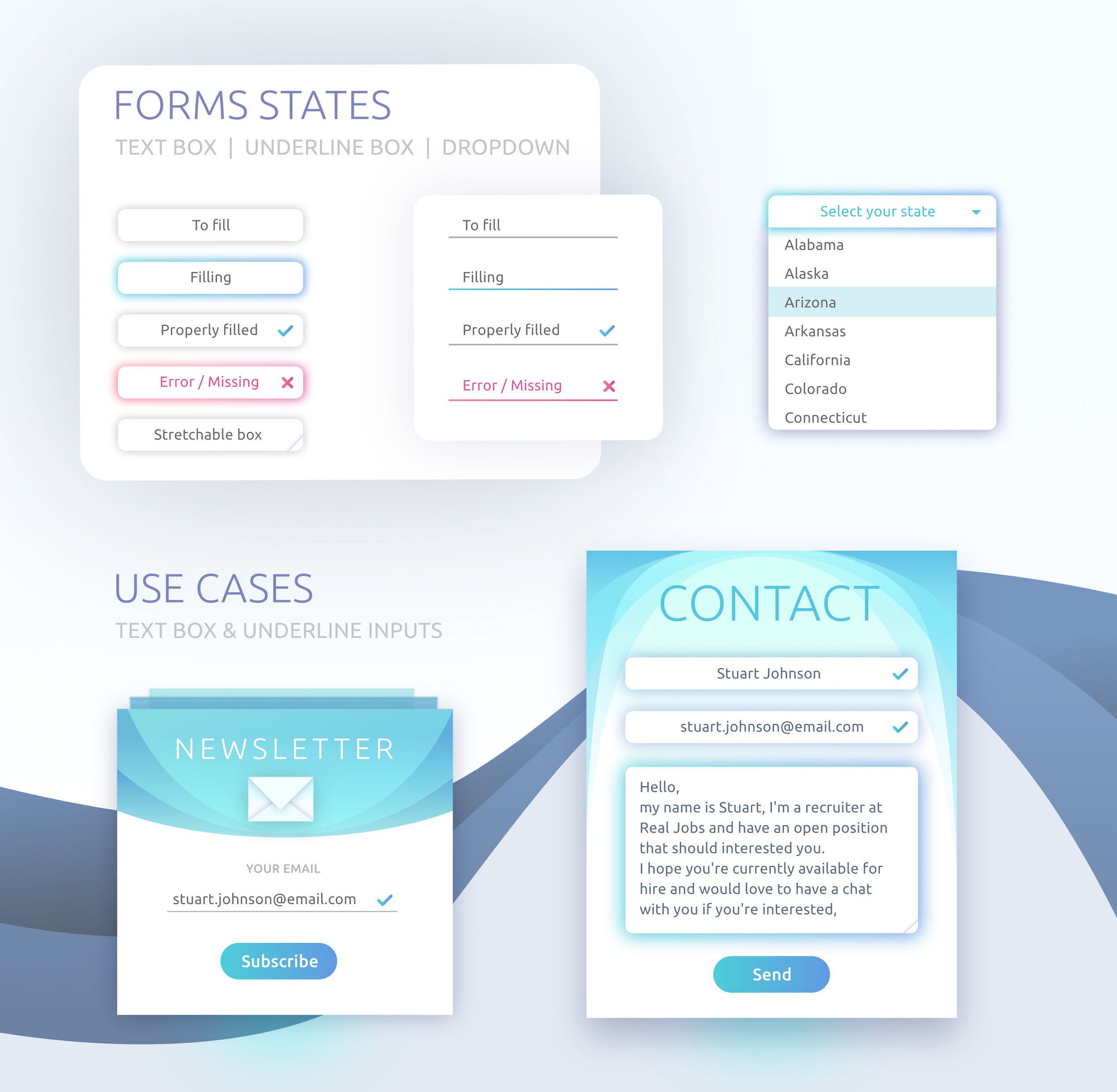 Luvly UI Kit by Meg Wehrlen including charts, buttons, animations, colors, fonts, screens, forms, dropdown, etc. Categories: UIUX, UI kit design, web